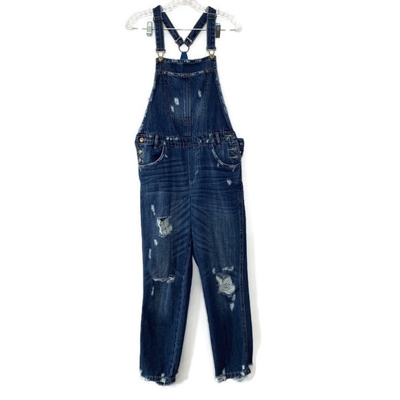 Zara Denim - ZARA | distressed denim overalls